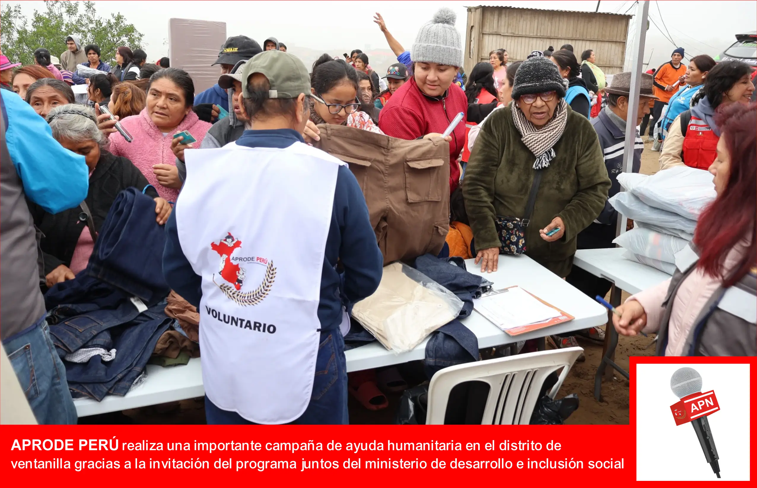 APRODE PERÚ Realiza una importante campaña de ayuda humanitaria en el distrito de ventanilla gracias a la invitación del programa juntos del ministerio de desarrollo e inclusión social